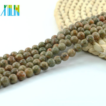 L-0134 Wholesale China Unakite loose unakite beads,green gemstone beads